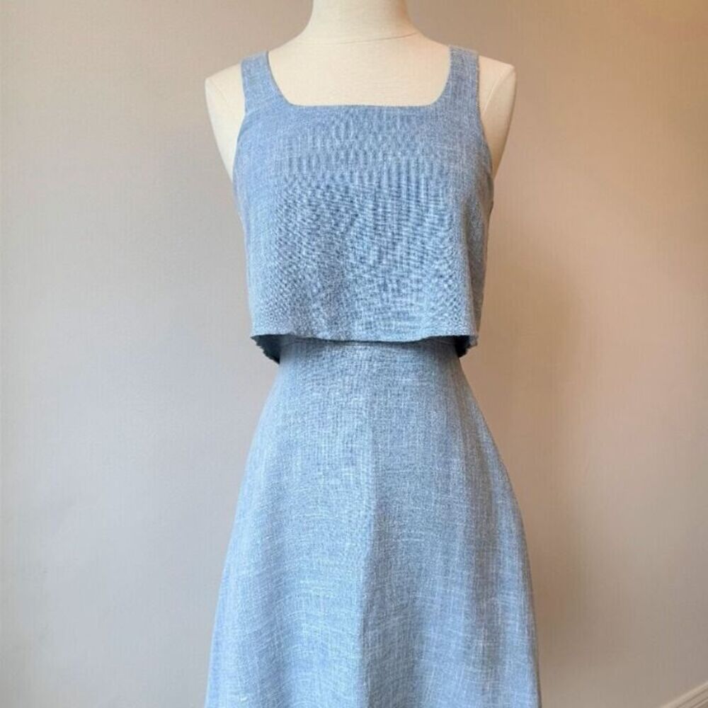 Super Cute Love Zalora Denim/Linen Dress, XS